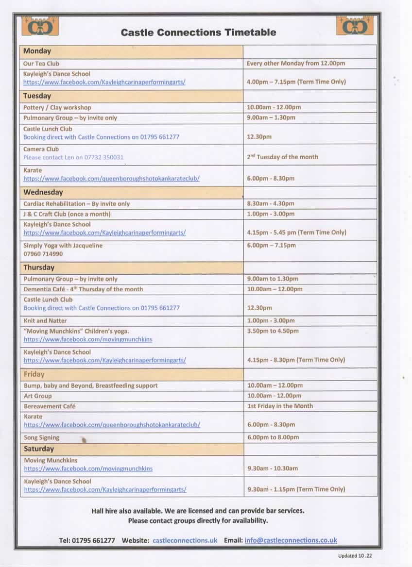 User Timetable